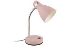 Time for home Růžová kovová stolní lampa Ricky