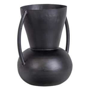 Hoorns Černá kovová váza Madai 44 cm