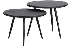 Hoorns Set dvou černých konferenčních stolků Suzie 53 cm