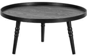 Hoorns Černý borovicový konferenční stolek Pintie 75 cm