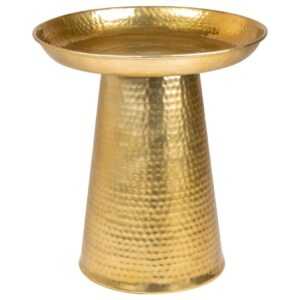 Moebel Living Zlatý kovový odkládací stolek Ori 46 cm