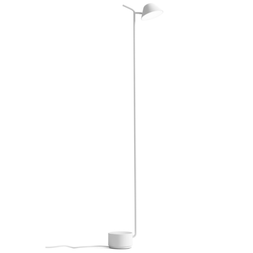 Bílá kovová stojací lampa MENU PEEK 125 cm