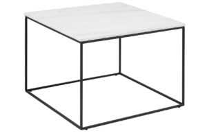 Scandi Bílý mramorový konferenční stolek Morgan 60 x 60 cm