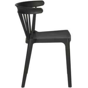 Hoorns Černá plastová jídelní židle Marbel