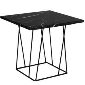 Černý mramorový odkládací stolek TEMAHOME Helix 50 x 50 cm