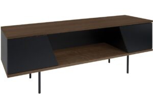 Černý ořechový TV stolek TEMAHOME Dixie 140 x 40 cm
