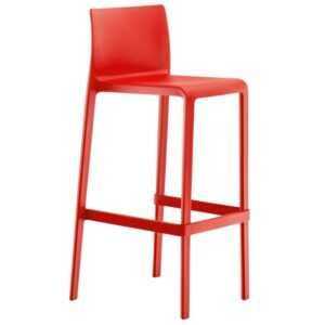 Pedrali Červená plastová barová židle Volt 678 76