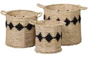 Hoorns Set tří dekorativních košíků Arga 35/30/25 cm