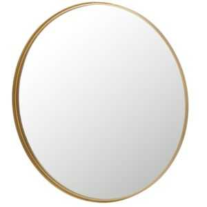 Zlaté kovové závěsné zrcadlo J-line Nadeline 60 cm
