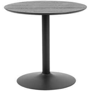 Scandi Černý dřevěný jídelní stůl Ibiba 80 cm