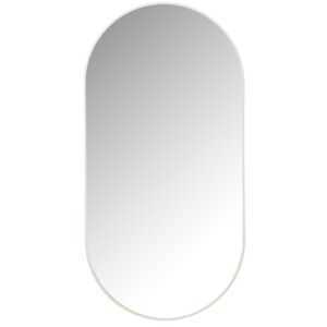Bílé kovové oválné zrcadlo J-line Canny 100 x 50 cm