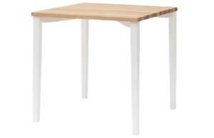 Dřevěný jídelní stůl RAGABA TRIVENTI 80 x 80 cm s bílou podnoží