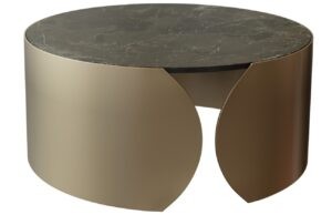 Hnědý keramický konferenční stolek Miotto Arona 80 cm