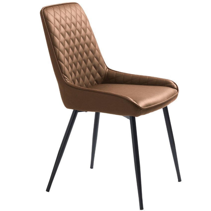 Hnědá koženková jídelní židle Unique Furniture Milton