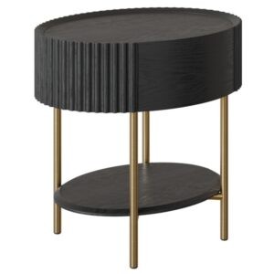 Černý dubový noční stolek Miotto Fusano 60
