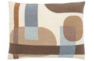 Hnědý bavlněný polštář Bloomingville Ivalu 60 x 45 cm