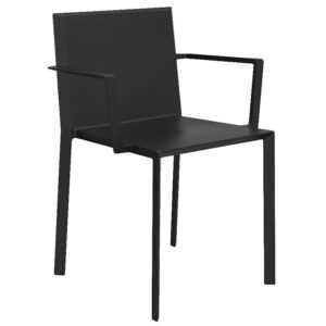 VONDOM Černá plastová jídelní židle QUARTZ s područkami