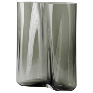 Audo CPH Kouřově zelená skleněná váza AUDO AER 33 cm