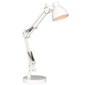 Bílá kovová stolní lampa Halo Design Bronx 55 cm
