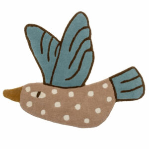 Bloomingville Vlněný koberec Blue Jay 70 x 84 cm