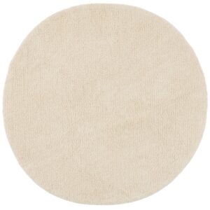 Jotex Krémově bílý kulatý koberec ALDO 200 cm