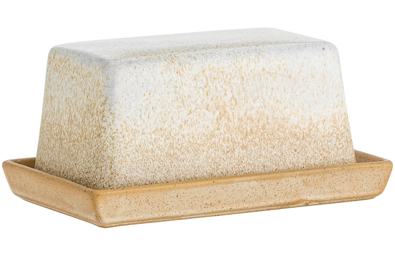 Bloomingville Béžová kameninová dóza na máslo Paula