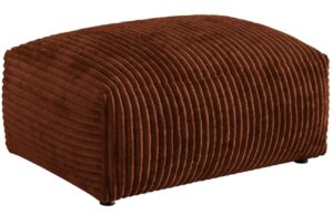 Micadoni Terakotově červená manšestrová podnožka Martina 95 x 65 cm