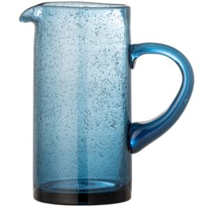 Bloomingville Modrý skleněný džbán Tabby 1