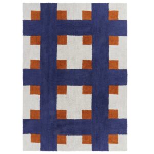 Jotex Hnědo-modrý bavlněný koberec DELPHI 200 x 300 cm