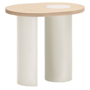 Bílý odkládací stolek Teulat Nori 60 x 45 cm