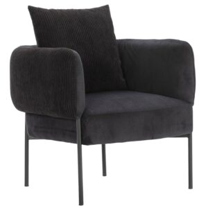 Marckeric Černé čalouněné křeslo Aruni