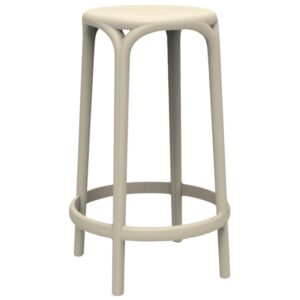 VONDOM Béžová plastová barová židle BROOKLYN 66 cm