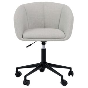 Somcasa Světle šedá čalouněná otočná konferenční židle Arizona
