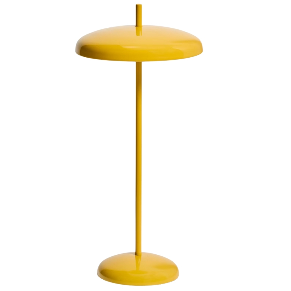 Kave Home Žlutá kovová nabíjecí LED lampa Porte