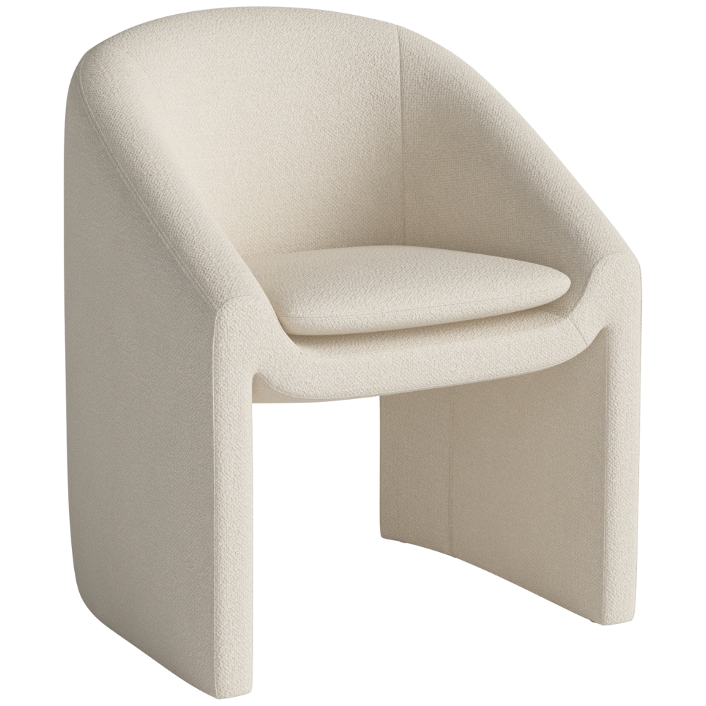 Bolia Krémově bílá bouclé jídelní židle Mielo