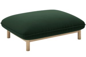 Micadoni Lahvově zelená sametová podnožka Ada 95 x 65 cm