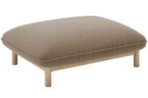 Micadoni Světle hnědá sametová podnožka Ada 95 x 65 cm