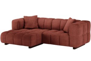 Micadoni Korálově červená rozkládací pohovka Puma 260 cm